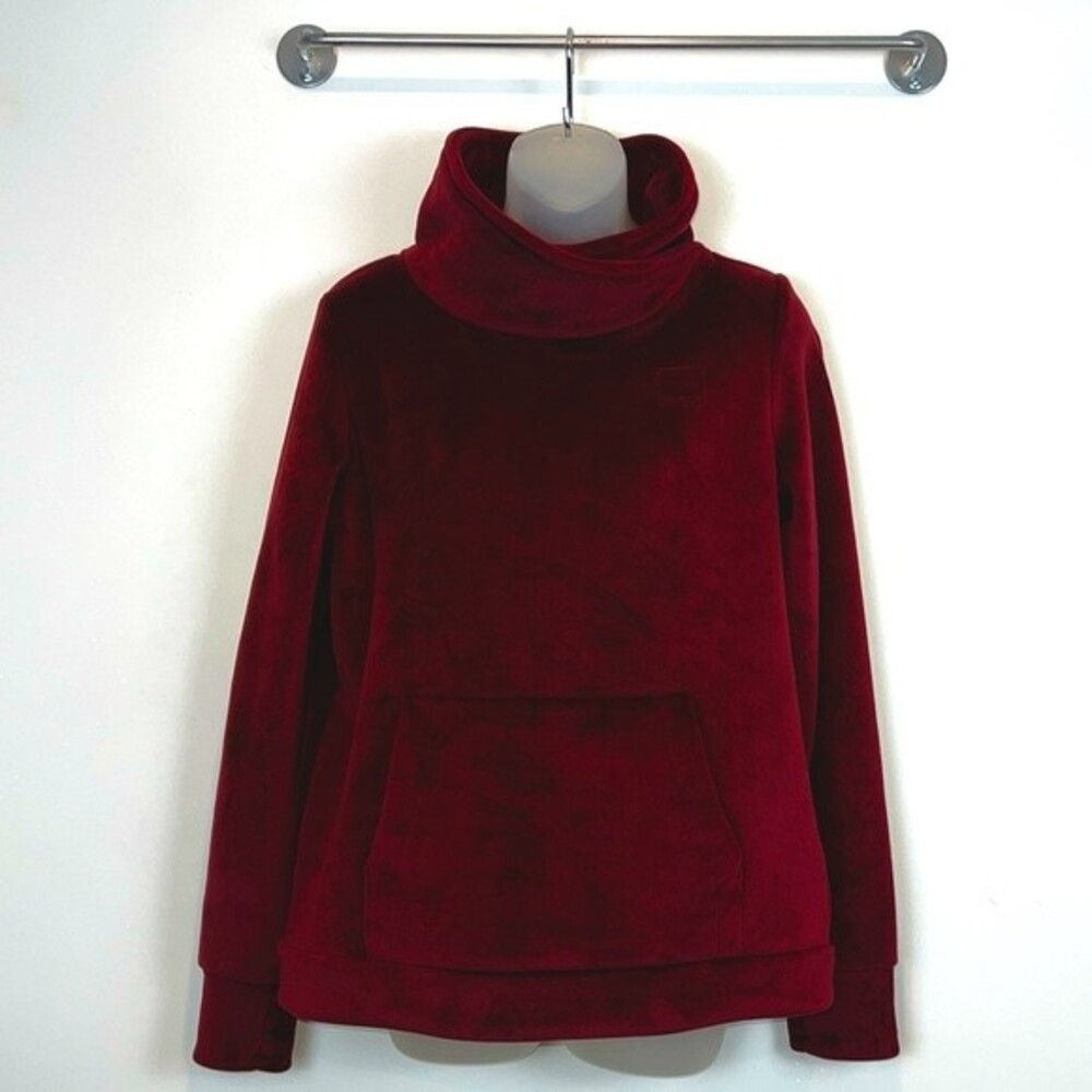 Bench Maroon Velour Pullover Cowl Neck Sweatshirt M